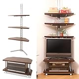 突っ張りコーナーラック3段+コーナーテレビ台 90cm幅 NJ-0027