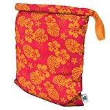Planet Wise Roll Down Wet Diaper Bag, Pink Hawaii, Large by Planet Wise Inc. [並行輸入品]