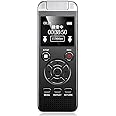 ボイスレコーダー 32GB大容量 1536kbps音質 1.4インチ液晶画面 ワンボタン録音 最大115時間連続使用 ICレコーダー ダブルノイズキャンセリング 録音機 集音器 A-Bリピート VOR録音 定時録音 パスワード保護 スピーカー内蔵 O