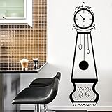 Walplus Removable Self-Adhesive Wall Stickers Grandfather Clocks Furniture Mural Art Decals Vinyl Ho
