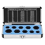 Yosoo 10点セット ナットツイスター ツイストソケットセット ナット外し 車用工具 バイク用工具 自動車工具箱 DIY工具 工具セット ツールセット (C)