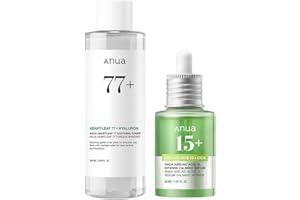 ANUA(アヌア)ドクダミ 77スージングトナー 250ml + アゼライン酸15インテンスカーミングセラム30ml 2STEPセット(化粧水＋美容液) 油水分バランス 皮脂 毛穴ケア cica azelaic serum ゆらぎ肌 混合肌 オイリー