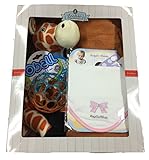 パパジーノ ズービーペッツ きりん 出産 お祝い セット ビブ パープルリボン オーボール オレンジ (AM_ZPG111-8)