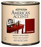 Rust-Oleum 7925730 American Accents 1/2 Pint Latex, Satin Colonial Red [並行輸入品]