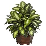 Nearly Natural 6639 Golden Dieffenbachia Decorative Silk Plant, Green by Nearly Natural
