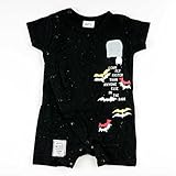 シシュノン FARM ベビー ロンパース BAD 半袖ロンパース ブラック 80cm