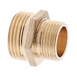 Baosity 圧力洗浄機/灌漑/流体移送のため　真ちゅう製　全2種類　パイプ継手　六角パイプニップル　パイプ接続 - 32×25mm