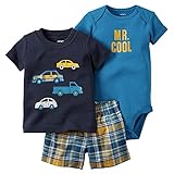カーターズ Carter's ボディスーツ + ｔシャツ + パンツ　豪華3点セット 3-Piece Bodysuit & Shorts Set 12M (72-78cm) [並行輸入品]