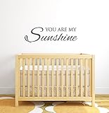 You Are My Sunshine Wall Decal Quote - Nursery Wall Decals - Baby Nursery Decor Vinyl Wall Decal [並行