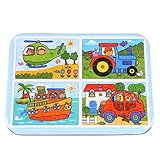 Domybest パズル 子供おもちゃ 木製パズル 木のおもちゃ 知育玩具 木製 玩具 動物模様 カラフル 3歳以上 視覚刺激 お祝い 記念日 誕生日 ギフト 幼稚園