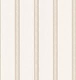 Brewster 980-69950 Mirage Silks Flower Toss Stripe Wallpaper, 20.5-Inch by 396-Inch, Off-White [並行輸入