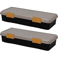 【2個セット】アイリスオーヤマ ボックス 仕切り板付き RＶBOX 770F カーキ/ブラック 幅77×奥行32×高さ15.5cm