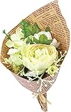 ポピー 造花 ラナンミックスラッピング グリーンホワイト