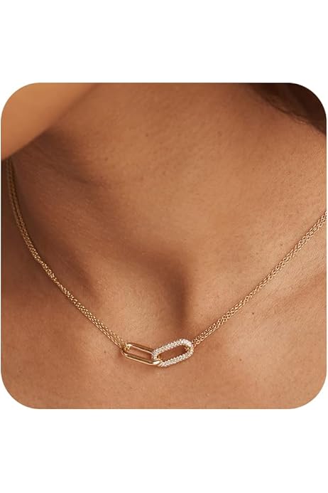 Amazon | BOUTIQUELOVIN 南京錠ネックレス レディース 14Kゴールド 