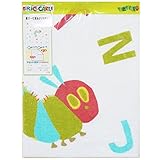 【本体綿100％】2015年 秋物 はらぺこあおむし 裏ガーゼ湯上りタオル THE WORLD OF ERIC CARLE ホワイト◇80×80cm