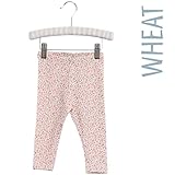 WHEAT】 花柄 総柄 オーガニックコットンレギンス 子供服　ベビー服(wt-4853-128ivory) (12m, ivory)