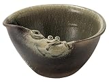 信楽焼 へちもん 水鉢 そり型 ビードロ蛙 1-0308