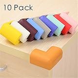 SJBHコーナークッション 10個セット 子供用テーブル コーナー プロテクター L型コーナークッション 両面テープ付き（色がランダムに出荷しました）