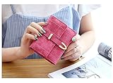 ファッション刺繍ライングリッドショートウォレット(赤いバラ)