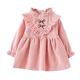 Brightup子供幼児ガール長袖ドレス、春 秋のフリルシャツドレス