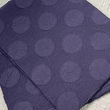 綿 麻 カットジャガード 生地 幅130cm×長1ｍ単位カット販売 コットン リネン 大きな〇柄 ドット 布 洋服 kijiya パープル