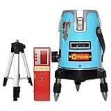 FUKUDA 5ライン レーザー墨出し器+受光器+エレベーター三脚セット EK-488 4垂直・1水平 フルライン測定器 オートラインレーザー フクダ 墨出し器 水平器