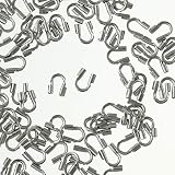 ファイニエ U字金具 シルバー 留め金具 100個 テグス ワイヤー等に使用 留め具 基礎金具 ハンドメイド金具 アクセサリーパーツ AP1748