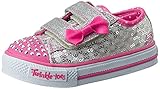 [スケッチャーズ] SKECHERS SHUFFLES-SWEET NOTHINGS 10284N SLHP (SILVER SEQUIN MESH/ SILVER GLITTER/ HOT PINK