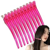 ダッカール ヘアクリップ プロ用 10本 ピンク 6カラー ワニクリップ ヘアピン 前髪 髪留め NYANDELMO ND-0168-R07-PK10 ND-0168-R07-PK10