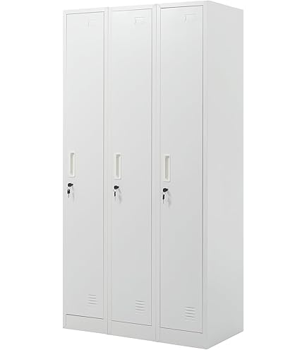 ロッカー スチール製 鍵付き 3人用 収納 オフィス 事務所 会社 店舗 病院 楽天市場】ロッカー 3人用 おしゃれ 収納 スリム 1列3段
