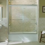 Kohler r702200-l-mx Fluence Framelessバイパスシャワードアとクリスタルガラス、マットニッケル