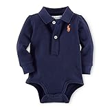 【並行輸入】RALPH LAUREN(ラルフローレン) ベビー男の子 長袖ボディ-スーツ　ポロシャツ コットンジャージー 9ｍ（70サイズ）