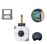EC Support 互換品 NEW 3DS / NEW 3DS LL / NEW 2DS アナログ ジョイス スティック スライドパッドコントロール キャップ付き 基板 交換用 修理 部品 パーツ ホワイト (ブラック)