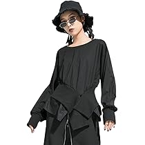 Amazon.co.jp: [モリノー] 長袖 tシャツ レディース アシンメトリー 裾