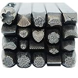 JINTONG 刻印セット　星、ハート、葉、を銅板、真鍮板、アルミ版、その他軟質の金属への打刻！　アクセサリーなどのオリジナルデザインに