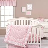 Pink Sky 4 Piece Baby Crib Bedding Set with Bumper by trend Lab by Trend Lab