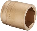 Ampco Safety Tools I-3/4D1-9/16 Socket, Standard Impact, Non-Sparking, Non-Magnetic, Corrosion Resis