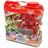 Lanard The Corps! ユニバースアーミープレイセット - 104ピース、3部隊アーミーセット、バトルベース蓋、キャリーハンドルケース、対象年齢3歳以上。