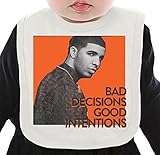 Bad Decisions Good Intentions Red ネクタイを有する有機ビブ Medium