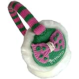 イヤーマフ 耳あて 耳カバー キッズ 子供 ニット リボン 調節機能 ピンク グリーン 防寒 あったか 秋 冬 ベビー 女の子 誕生日 ギフト