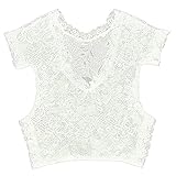 Refaxi 新生児の赤ちゃんの女の子のレース花ロンパージャンプス帽子写真プロップ写真の衣装（ホワイト）