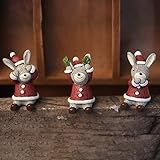 (ステキ　ライフ）Suteki Life マイクロ景観置物 ガーデン装飾品 可愛い 飾り小物 雑貨 クリスマスデコレーション マイクロの庭の装飾 テラリウム置物 風景DIY 3個セット (ウサギ)