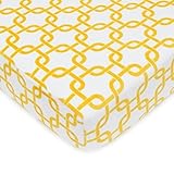 American Baby Company Heavenly Soft Chenille Fitted Crib Sheet, Golden Gotcha by American Baby Compa