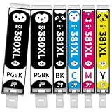 【WYFYINK】キヤノン用 BCI-381 BCI-380 XL 互換 インク Canon対応 TS8430 TS8330 TS8230 TS8130 TS7430 TS7330 TS6330 TS6230 TS6130 TR9530 TR8630 TR8530 TR7530 TR703 大容量 インクカートリッジ 5色6本 マルチパック 380 381 説明書付き