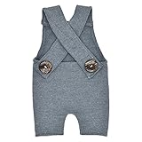 Refaxi 新生児の写真の小道具の女の子の写真の衣装の幼児のボタンの服のロンパース（グレー）