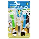 Edison Chopsticks Giraffe Spoon & Fork Set Blue by Edison
