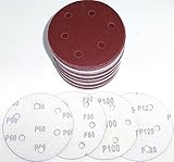 Astral ダブルアクション マジック ペーパー サンダー用 125mm 6穴 各種 100枚 セット (60＃/ 80＃/100＃/120＃)