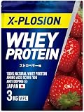 エクスプロージョン プロテイン 3kg ホエイプロテイン ストロベリー味 WPC X-PLOSION 日本製造