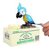 Balai美しいオウムCoin Bank Money保存ボックスElectric Birdブルー