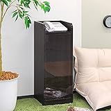 電話台 ファックス台 木製 幅30 スリム ルーター収納 ブラウン